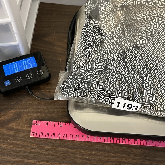 DKNY Bandeau  One Piece Swim Suit Women's XXL Black White Geo Print - Picture 15 of 15